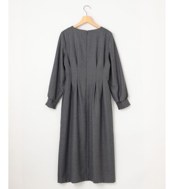 組曲「ウールジョーゼット スリットネックワンピース」|ワンピース|