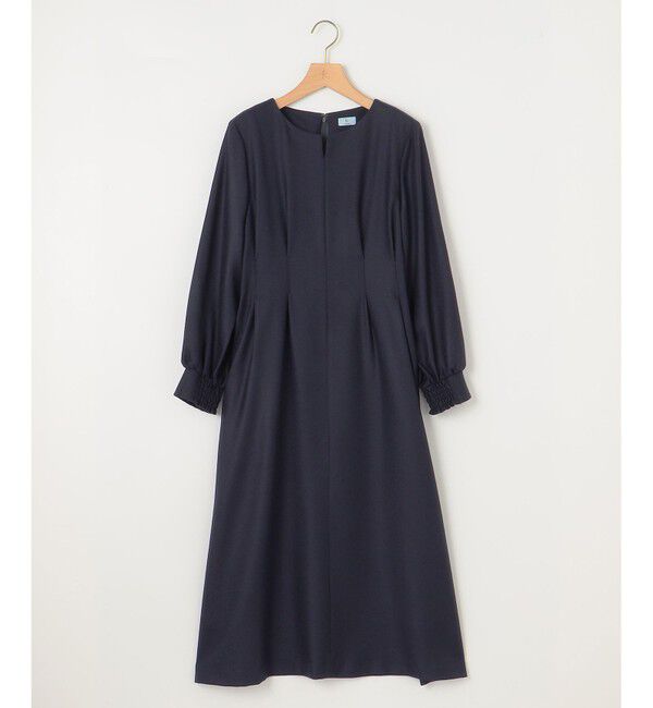 組曲「ウールジョーゼット スリットネックワンピース」|ワンピース|