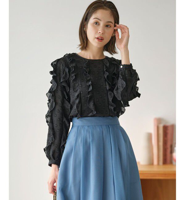 組曲「フラワーポイントシフォン ブラウス」|シャツ・ブラウス|