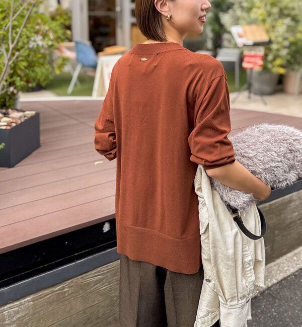 Rie Miller「《手洗い可能》《セットアップ対応》BIGシルエットVネックカーディガン」|カーディガン|