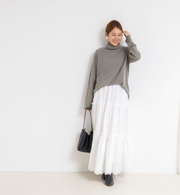 Rie Miller「【WEB&一部店舗限定】PUREカシミヤタートルネックニット」|ニット・セーター|