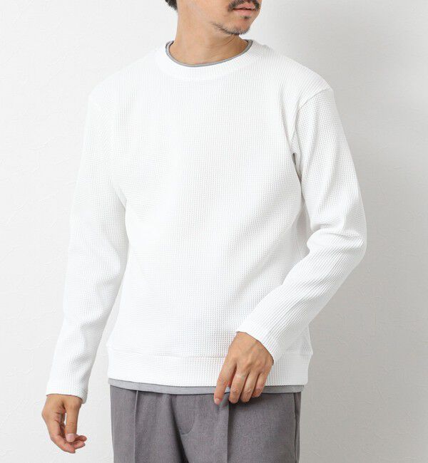 NOLLEY'S goodman「【IRM】《吸水速乾/UVカット》ワッフルダブルカラー LS Tee 25AW」|Tシャツ・カットソー|ホワイト