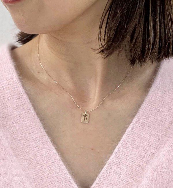 grace grace「【grace grace/グラスグラス】10KイニシャルプレートNL-07」|ネックレス|