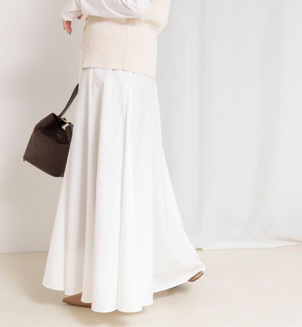 NOLLEY'S「【WEB＆一部店舗限定色アイテム】ウォッシャブルヴィンテージタフタマチ入りマキシスカート」|スカート|