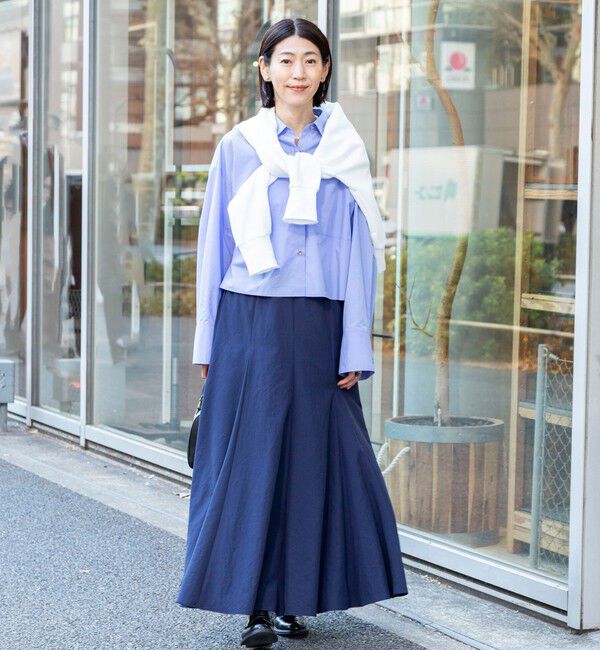 NOLLEY'S「【WEB＆一部店舗限定色アイテム】ウォッシャブルヴィンテージタフタマチ入りマキシスカート」|スカート|