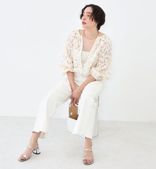 NOLLEY'S「《セットアップ対応》【KIRYU】ウォッシャブルラメジャガードブルゾン」|ブルゾン・スタジャン|