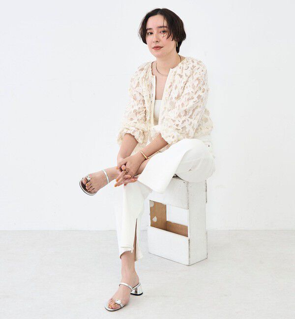 NOLLEY'S「《セットアップ対応》【KIRYU】ウォッシャブルラメジャガードブルゾン」|ブルゾン・スタジャン|