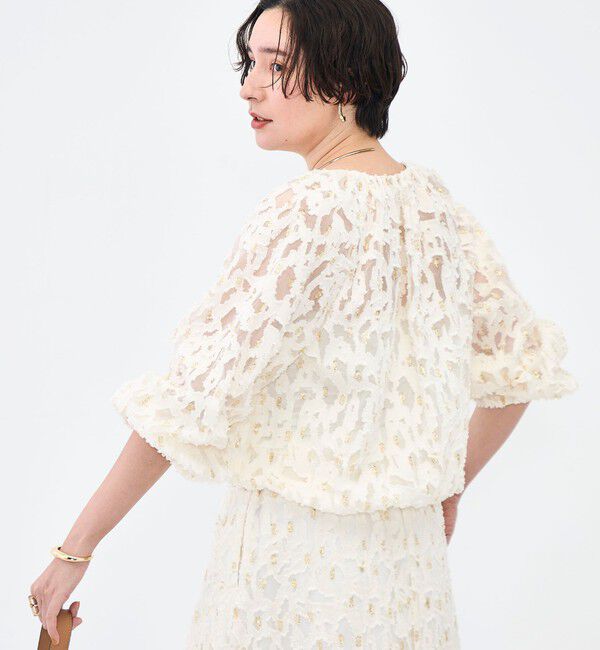 NOLLEY'S「《セットアップ対応》【KIRYU】ウォッシャブルラメジャガードブルゾン」|ブルゾン・スタジャン|