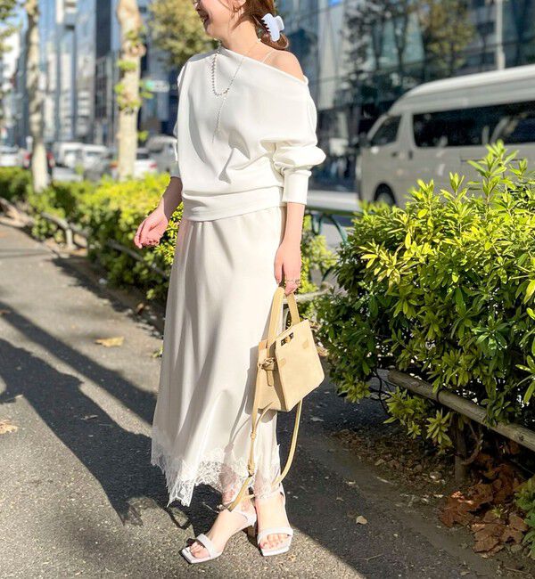 NOLLEY'S sophi「《セットアップ対応》ウォッシャブルボートネックライトダンボールプルオーバー」|Tシャツ・カットソー|