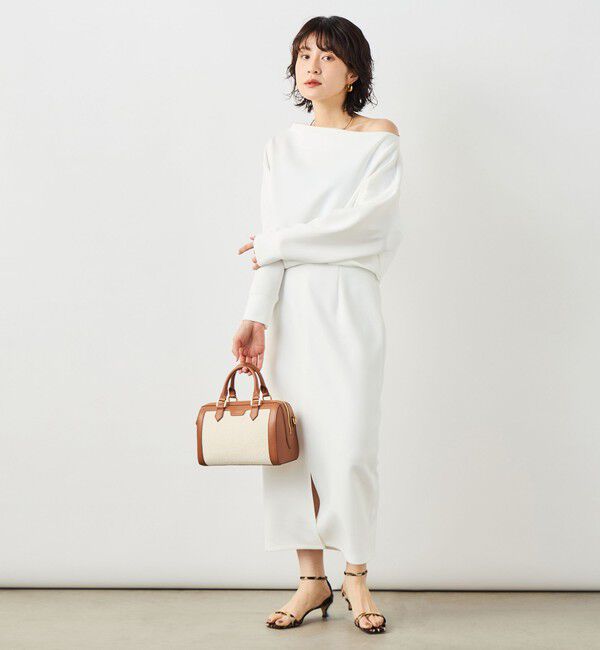 NOLLEY'S sophi「《セットアップ対応》ウォッシャブルボートネックライトダンボールプルオーバー」|Tシャツ・カットソー|