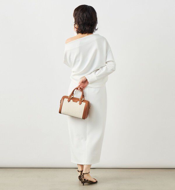 NOLLEY'S sophi「《セットアップ対応》ウォッシャブルボートネックライトダンボールプルオーバー」|Tシャツ・カットソー|