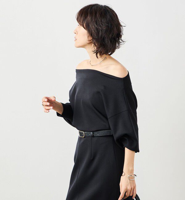 NOLLEY'S sophi「《セットアップ対応》ウォッシャブルボートネックライトダンボールプルオーバー」|Tシャツ・カットソー|