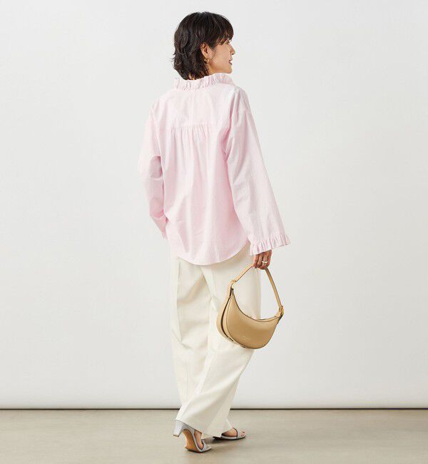 NOLLEY'S sophi「ウォッシャブルORGANICコットンフリルシャツブラウス」|シャツ・ブラウス|