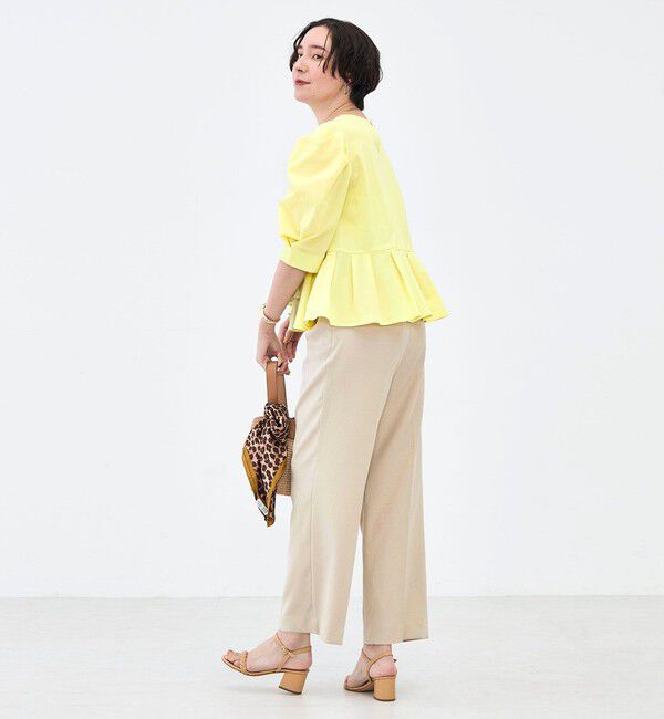 NOLLEY'S「ウォッシャブルハイスペック麻調愛されセミワイドパンツ」|その他|