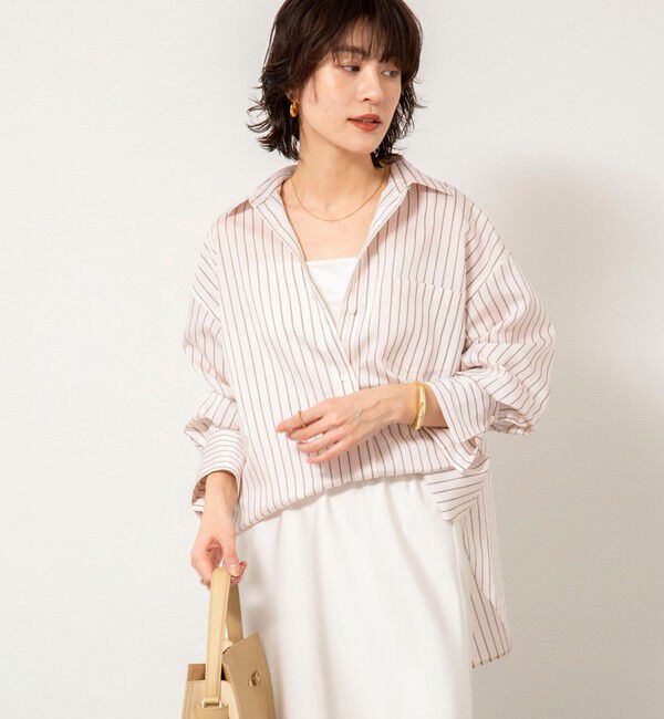 NOLLEY'S sophi「ウォッシャブルタンブラーストライプ3WAYシャツ」|シャツ・ブラウス|