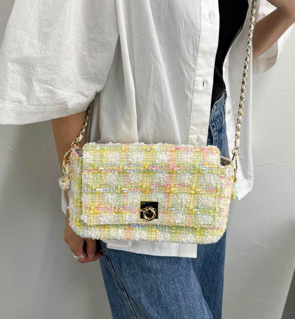 fredy emue「ツィードフラップバッグ」|ショルダー・メッセンジャー|