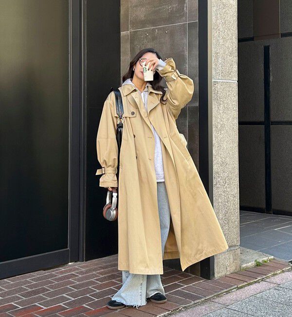 fredy emue「【発売のたびに即完売する大人気アイテム】袖ボリュームトレンチコート」|トレンチコート|
