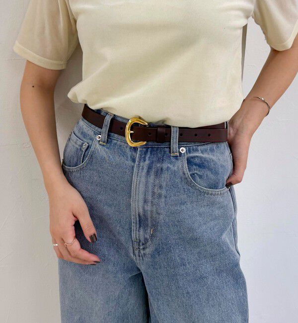 fredy emue「【atelier brugge/アトリエブルージュ】ラウンドバックルベルト 18mm」|ベルト|