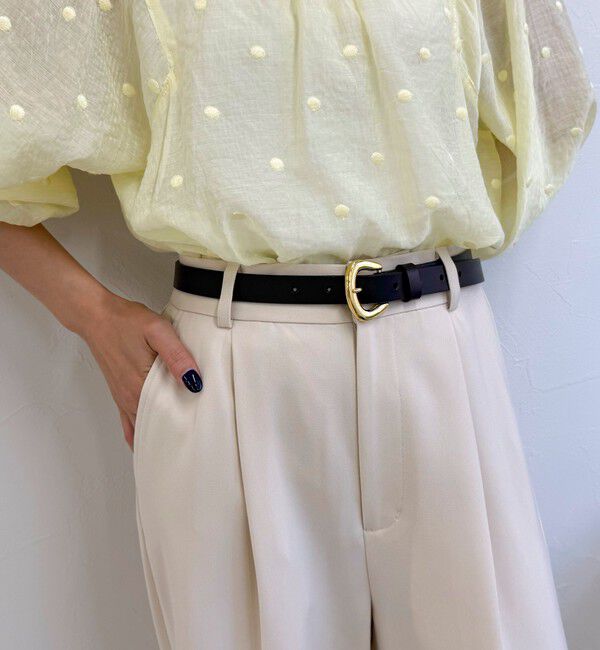 fredy emue「【atelier brugge/アトリエブルージュ】ラウンドバックルベルト 18mm」|ベルト|