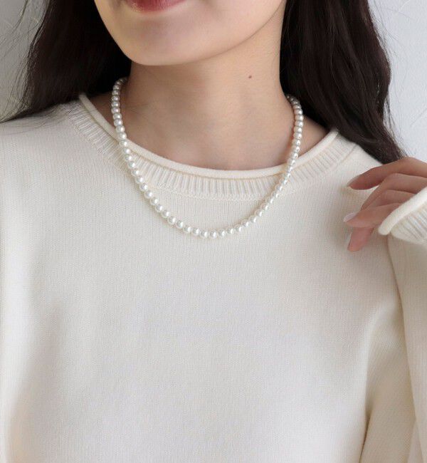 fredy emue「フロントメタルフックパールネックレス」|ネックレス|