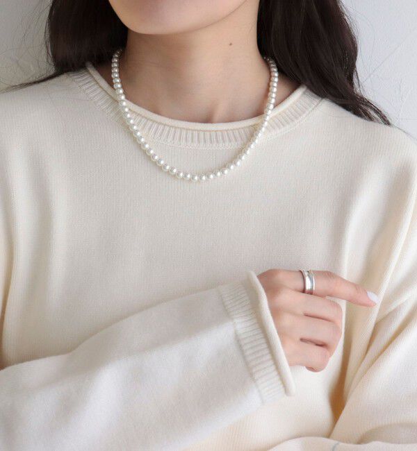 fredy emue「フロントメタルフックパールネックレス」|ネックレス|