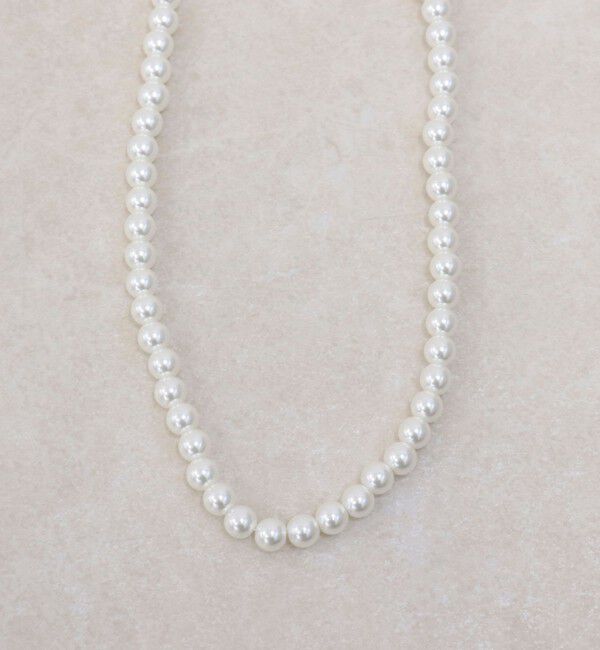 fredy emue「フロントメタルフックパールネックレス」|ネックレス|