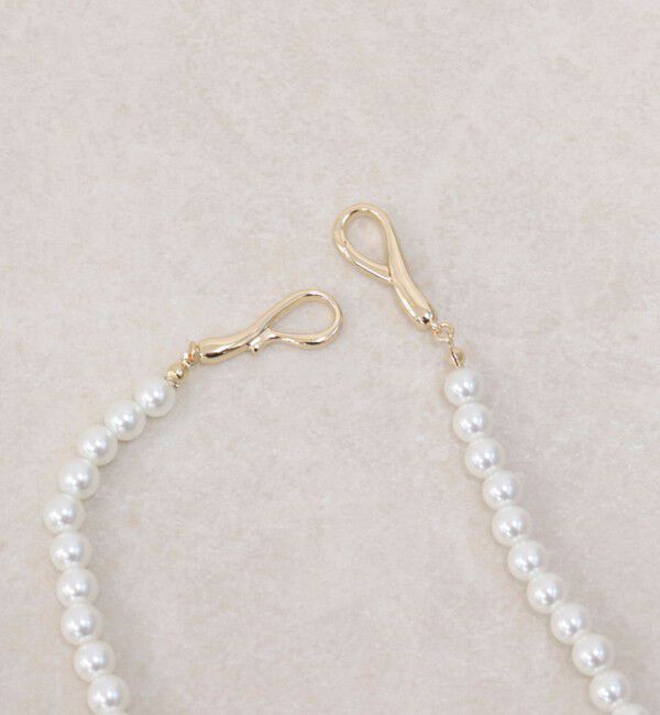 fredy emue「フロントメタルフックパールネックレス」|ネックレス|