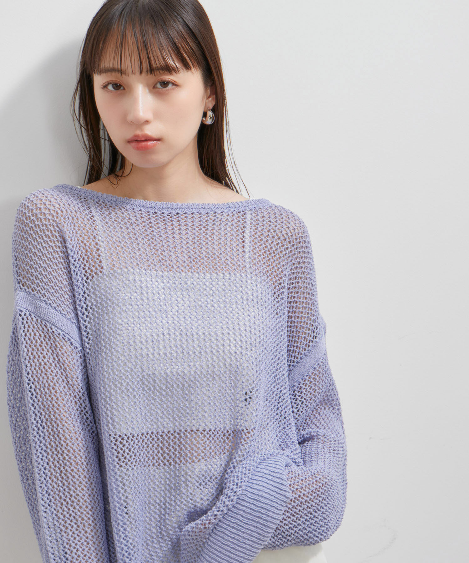 VIS「【洗える】メッシュサマーニット」|ニット・セーター|