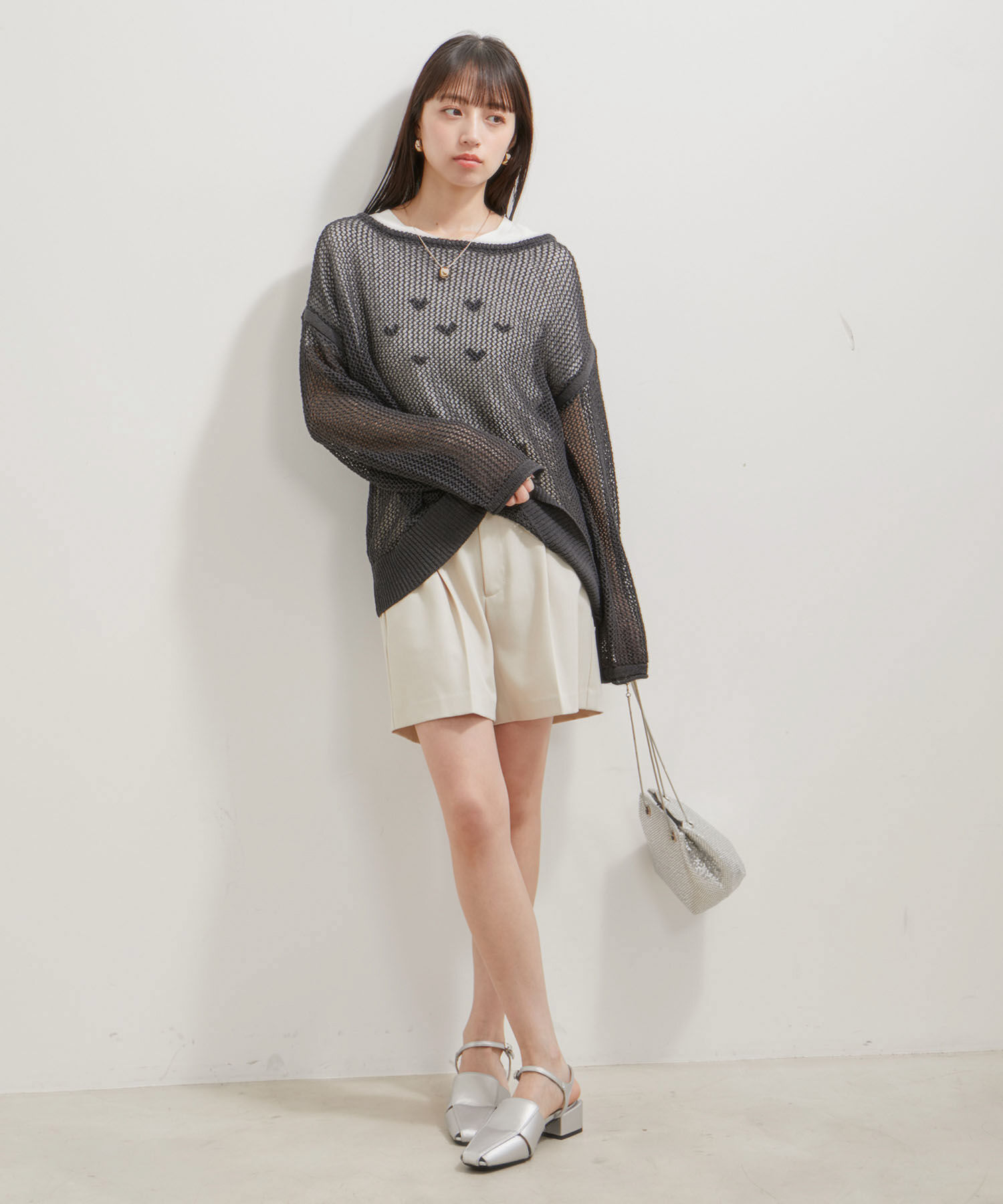 VIS「【洗える】メッシュサマーニット」|ニット・セーター|