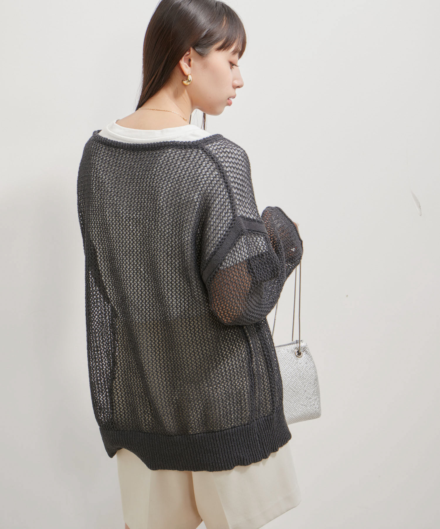 VIS「【洗える】メッシュサマーニット」|ニット・セーター|