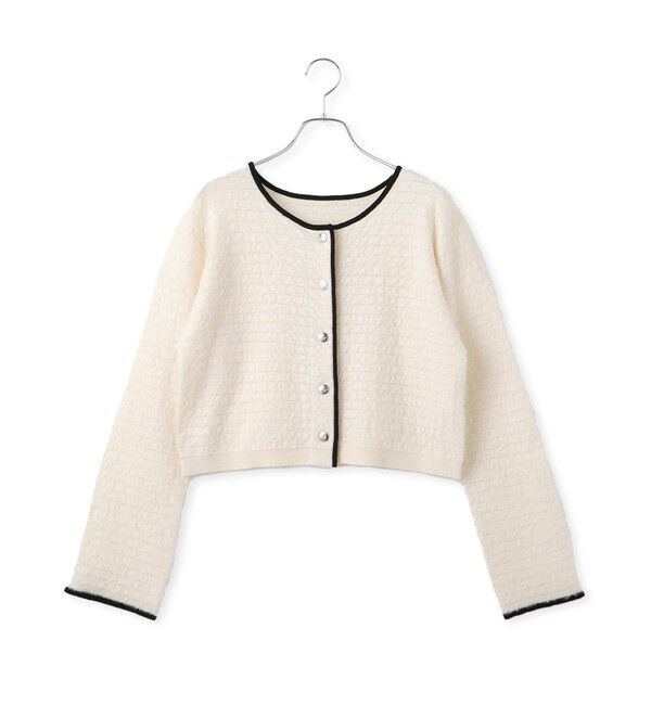 VIS「オーガンジーメタルボタンニットカーディガン」|カーディガン|