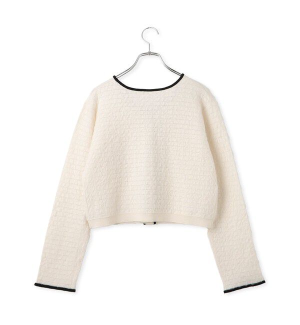 VIS「オーガンジーメタルボタンニットカーディガン」|カーディガン|