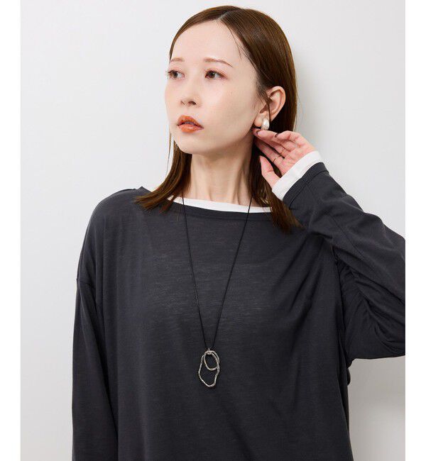 ROPE PICNIC PASSAGE「デザインＷオーバルトップスライドコードネックレス」|ネックレス|