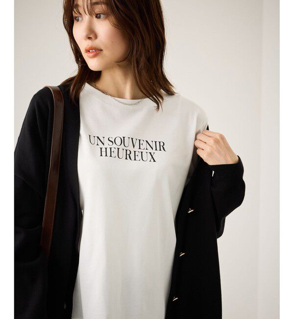 Rope&rsquo;Picnic「汗染み防止アソートロゴロングスリーブTシャツ/UVカット・接触冷感」|Tシャツ・カットソー|ホワイト(10)