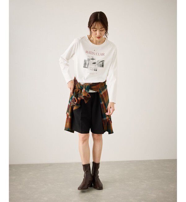 Rope&rsquo;Picnic「汗染み防止アソートロゴロングスリーブTシャツ/UVカット・接触冷感」|Tシャツ・カットソー|