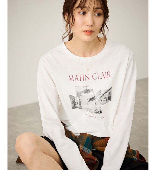 Rope&rsquo;Picnic「汗染み防止アソートロゴロングスリーブTシャツ/UVカット・接触冷感」|Tシャツ・カットソー|