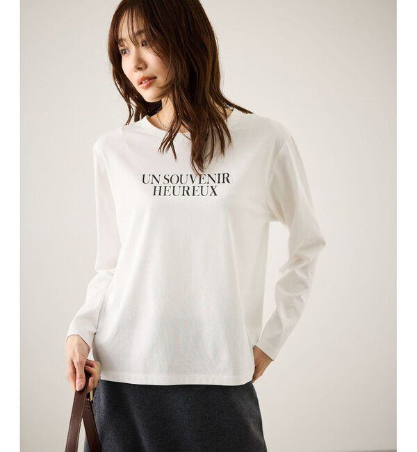 Rope&rsquo;Picnic「汗染み防止アソートロゴロングスリーブTシャツ/UVカット・接触冷感」|Tシャツ・カットソー|