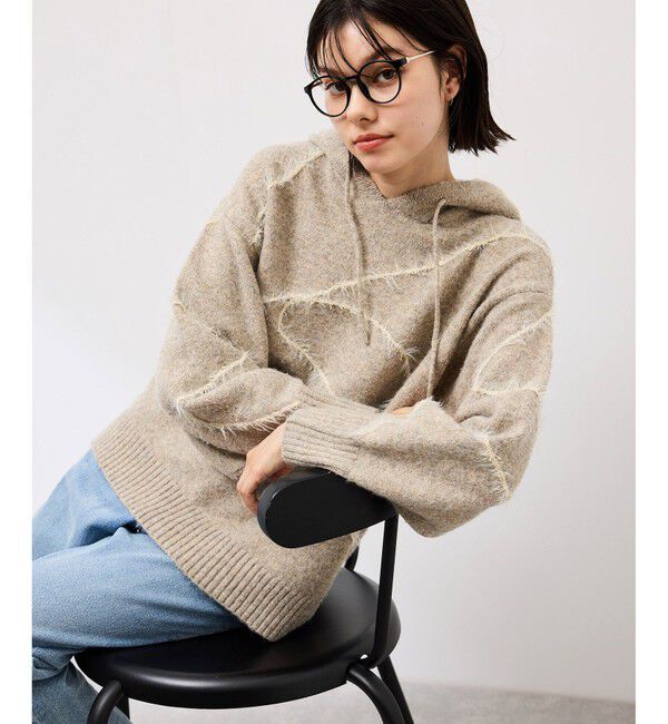 Rope&rsquo;Picnic「コードリンキングニットフーディ」|パーカー|