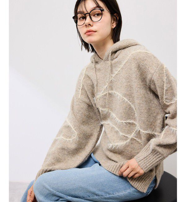 Rope&rsquo;Picnic「コードリンキングニットフーディ」|パーカー|