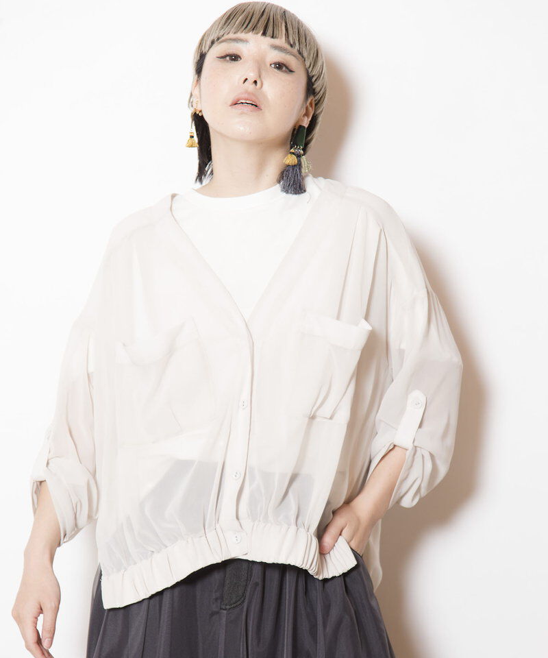  「シフォンギャザーブルゾン」|ブルゾン・スタジャン|