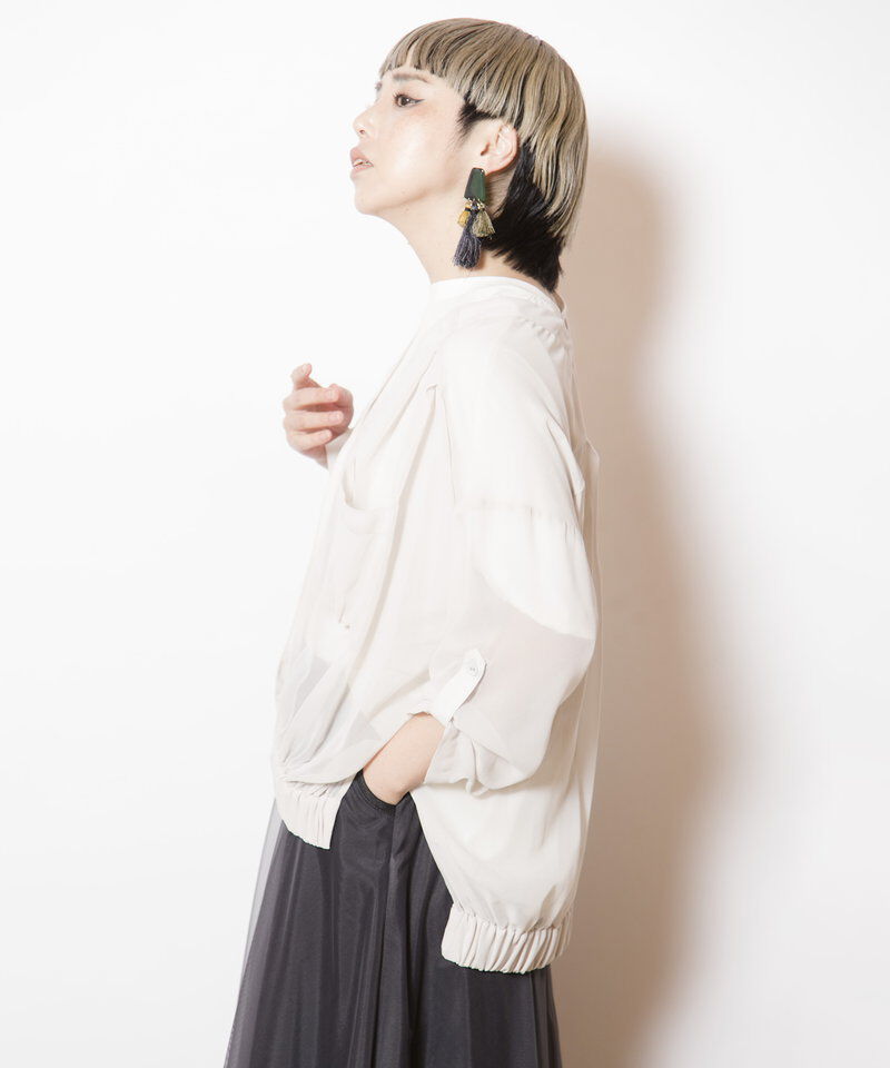  「シフォンギャザーブルゾン」|ブルゾン・スタジャン|