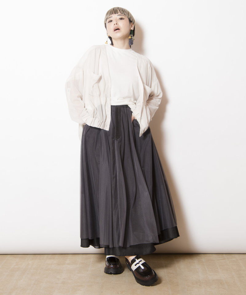  「シフォンギャザーブルゾン」|ブルゾン・スタジャン|