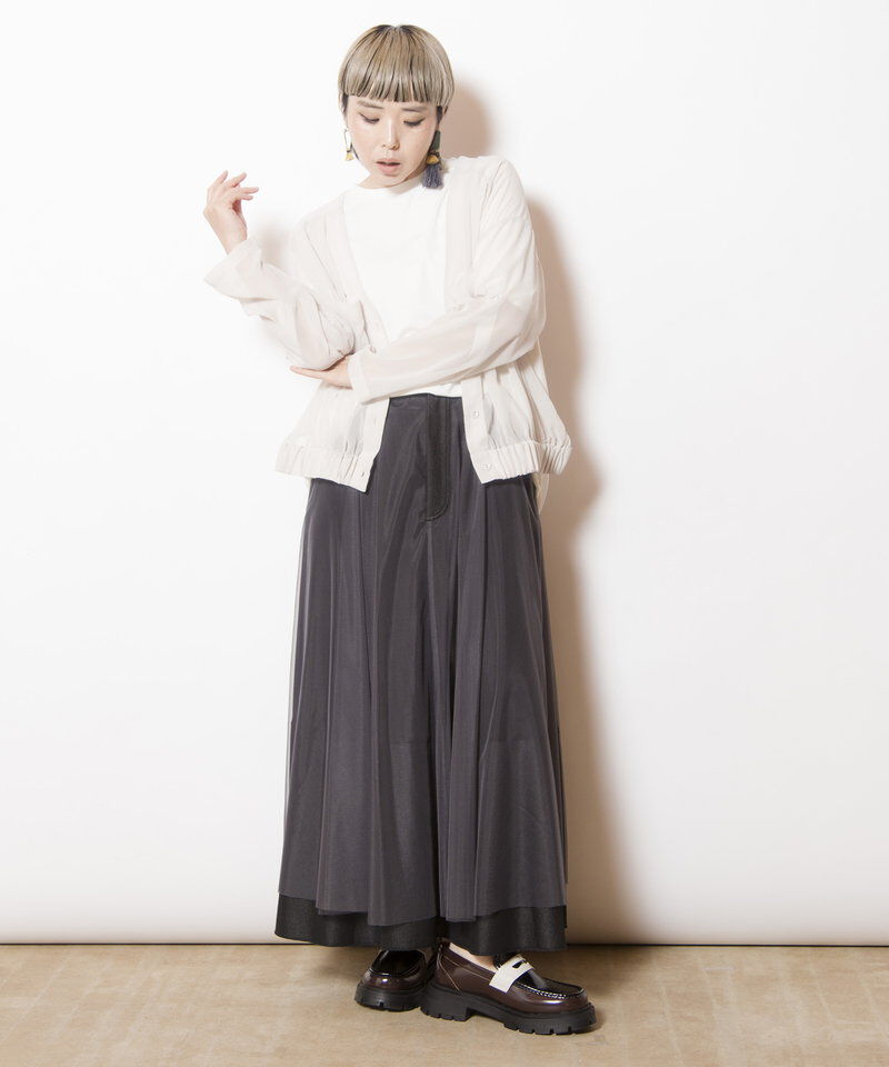  「シフォンギャザーブルゾン」|ブルゾン・スタジャン|