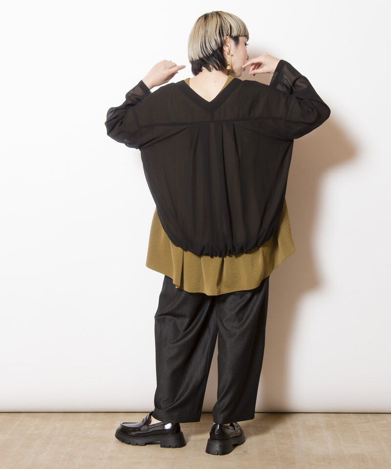  「シフォンギャザーブルゾン」|ブルゾン・スタジャン|