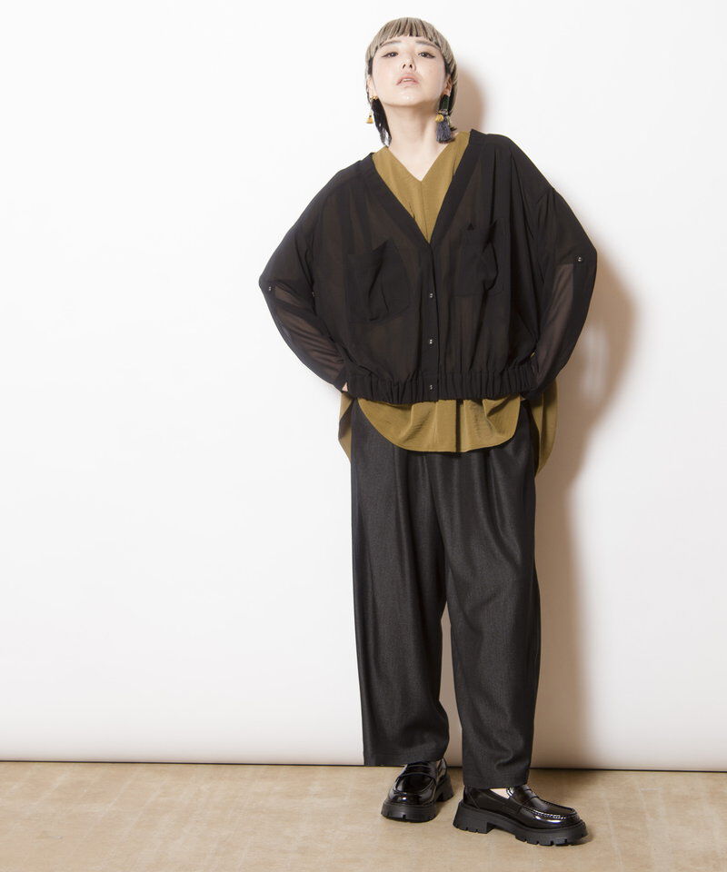  「シフォンギャザーブルゾン」|ブルゾン・スタジャン|