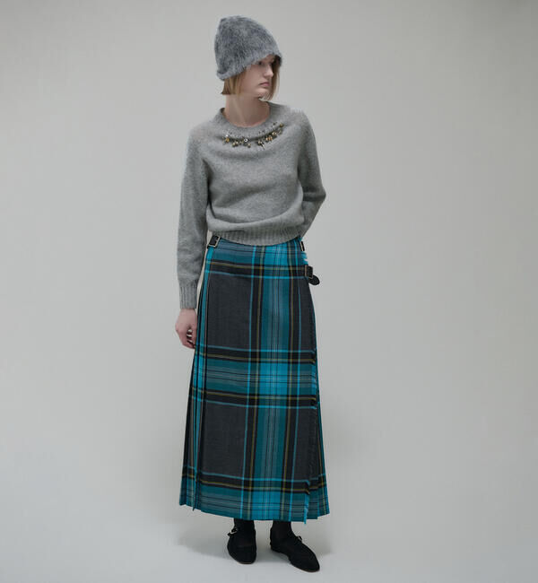 ONEIL OF DUBLIN「O'NEIL OF DUBLIN | ウーステッドウール ロングキルトスカート WOMEN」|スカート|