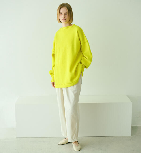  「Le Tricoteur | トラディショナル ウールガンジーセーター NEON UNISEX」|ニット・セーター|YELLOW