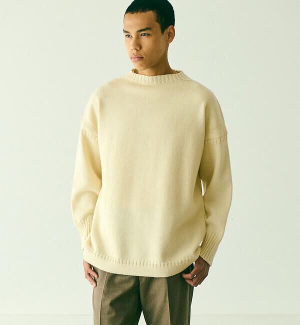  「Le Tricoteur | 〈別注〉トラディショナル ウールガンジーセーター UNISEX」|ニット・セーター|NATURAL