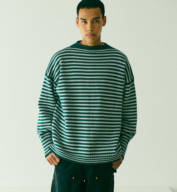  「Le Tricoteur | 〈別注〉トラディショナル ウールガンジーセーター UNISEX」|ニット・セーター|GREEN系1