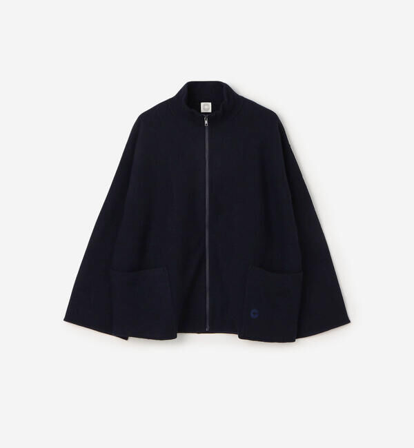 ORCIVAL「ORCIVAL | ウールジャージー スタンドジップカーディガン MEN」|ニット・セーター|DKNAVY